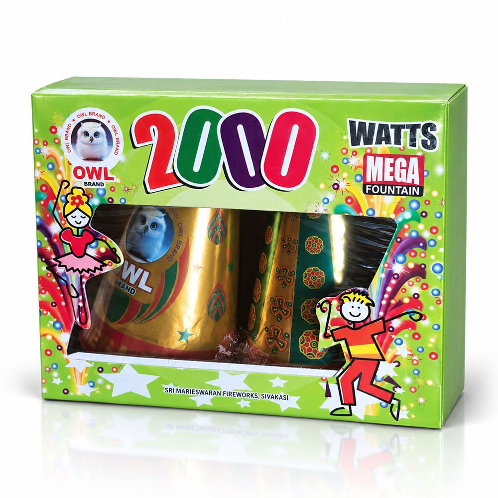 2000 Watts Multicolour with Crackling 